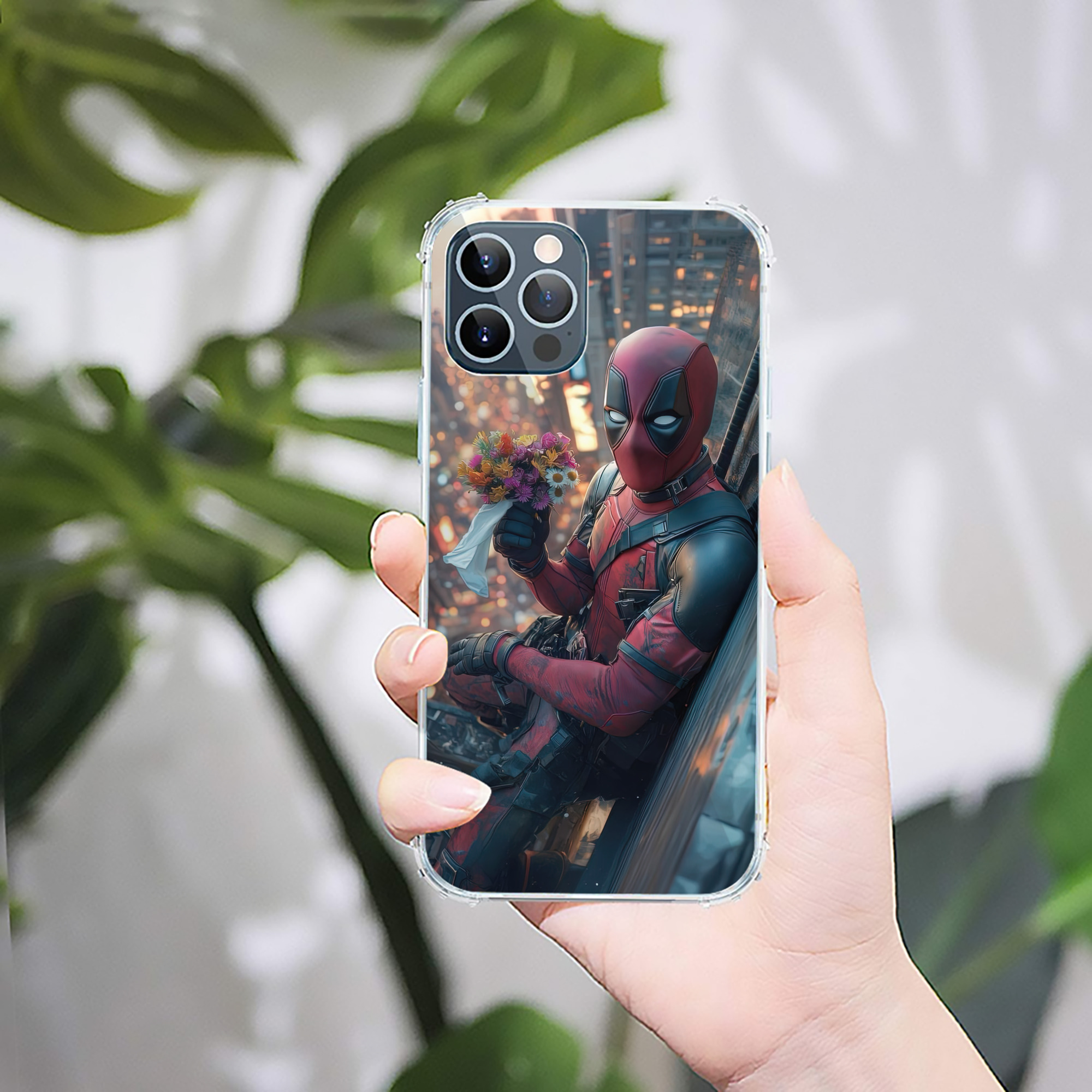 （画像用） Deadpool デッドプール 【iPhone 12シリーズ対応】透明スマホケース（クリアソフトケース）